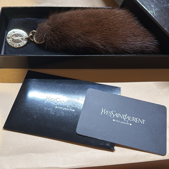 Yves Saint Laurent YSL Mink Fur Bracelet Bag Charm - Picture 7 of 11